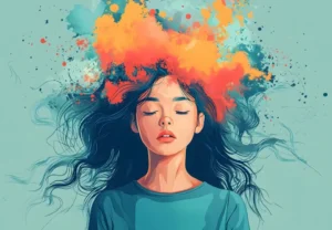 Adolescente avec idées qui explosent, TDAH