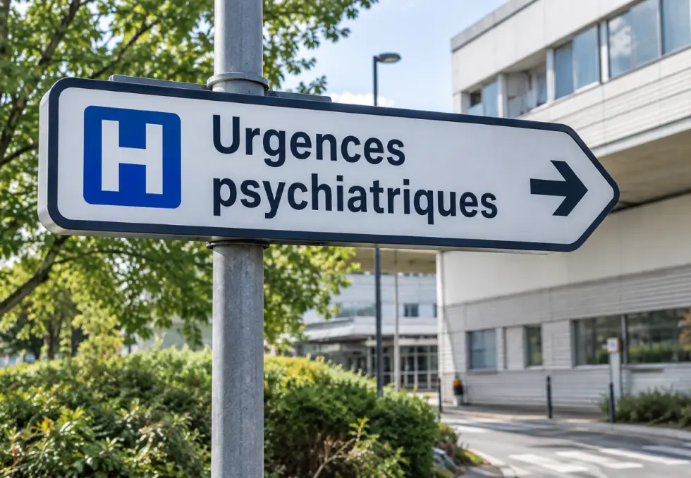Urgences psychiatriques. Image générée par IA.